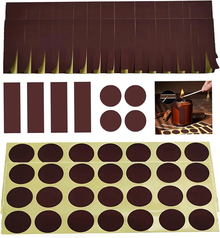 Self-adhesive match strikers