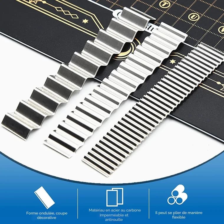 Modelling tools with corrugated blades